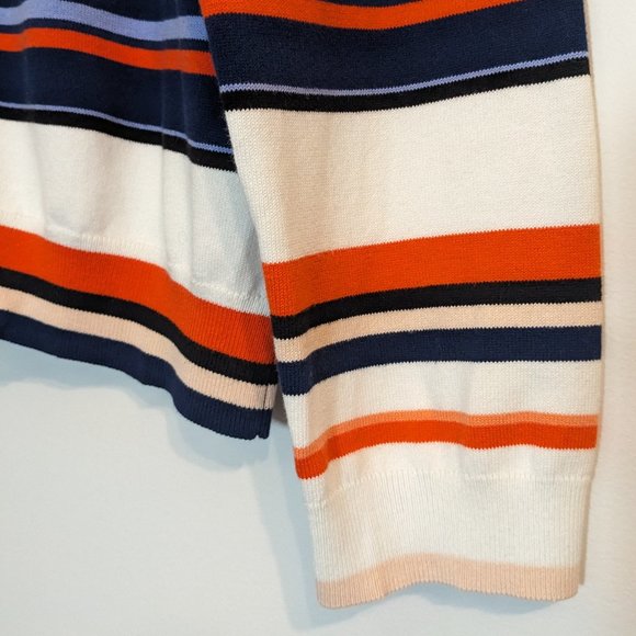 Lord & Taylor Striped Round Neck Cardigan XL - Picture 4 of 7